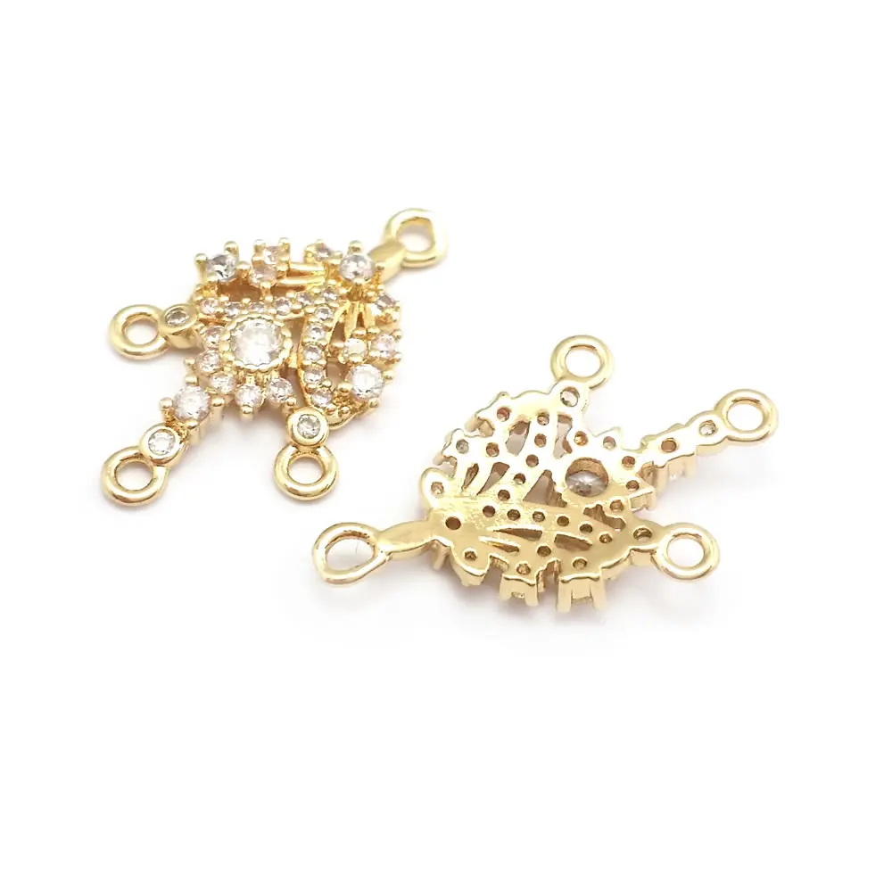 High Quality 18K Gold Color Brass and Zircon More Style Earrings Connect Charms Pendants Jewelry Making Diy Findings Accessories