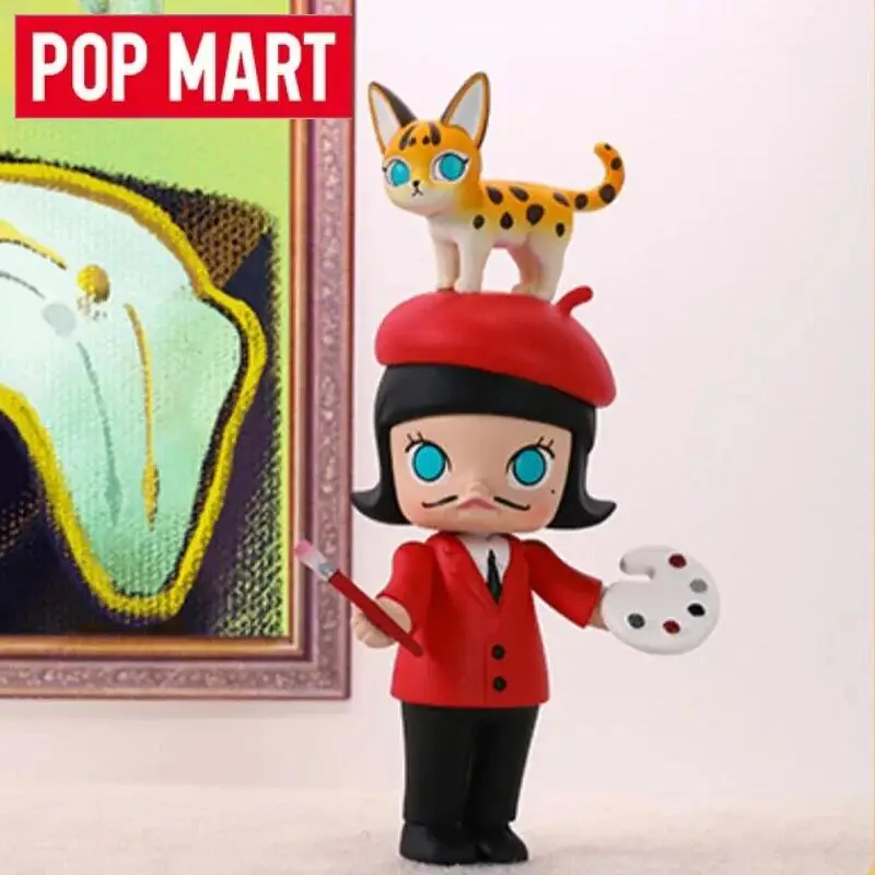 POP MART Molly Auction Series Blind Box Torebka Niespodzianka Mystery Box Zabawka Lalka Śliczna Figurka Akcji Anime Ozdoba na Biurko Kolekcja Prezentów