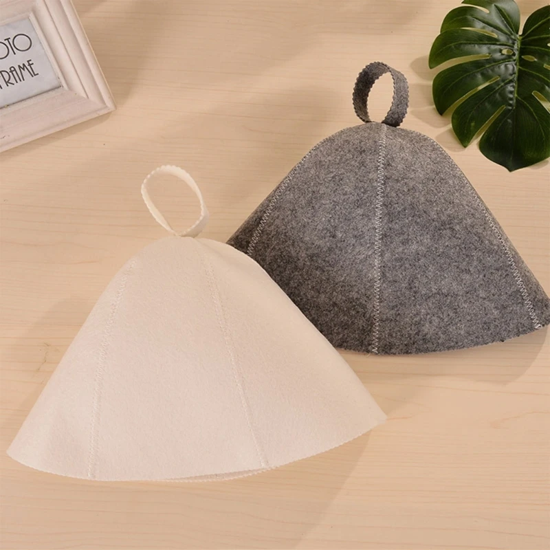 Wool Felt Sauna Hat Russian Banya Bath Shower Heads Hats Decor Protections Protect for Heads from Extreme Heat