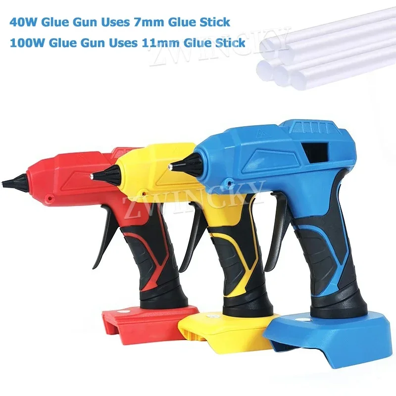 Imagem -03 - Pistola de Cola Quente Elétrica Portátil Ferramenta de Reparo Faça Você Mesmo para Milwaukee Dewalt Makita 18v Bateria de Íon-lítio Pistola de ar Quente para Soldagem