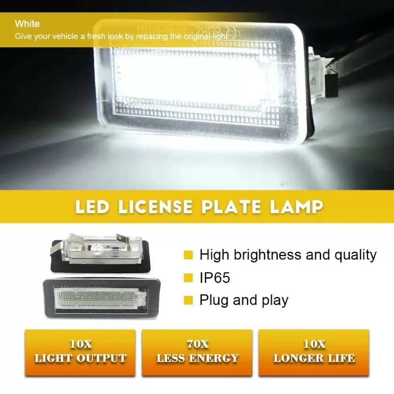 

For BENZ Smart fortwo carossblade W450 2004-2007 coupe w450 W451 W453 LED License Number Plate Lamp Car Light Luz No Error