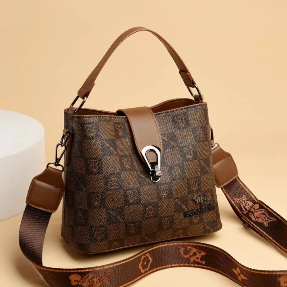 حقيبة دلو كلاسيكية جديدة متعددة الاستخدامات للنساء، حقيبة كتف وحقيبة يد أنيقة بتصميم فريد، حقيبة كروس #1