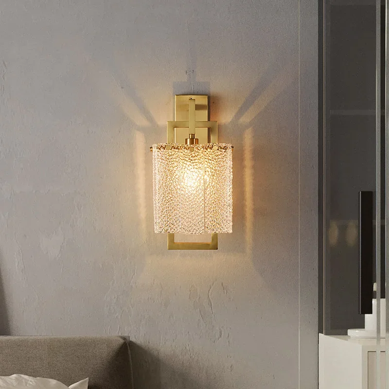 Imagem -03 - Jmzm Lâmpada de Parede de Cobre Cristal Criativo Lanterna Led Sconce Luz Dourada de Fundo para Sala de Jantar Quarto Escadas