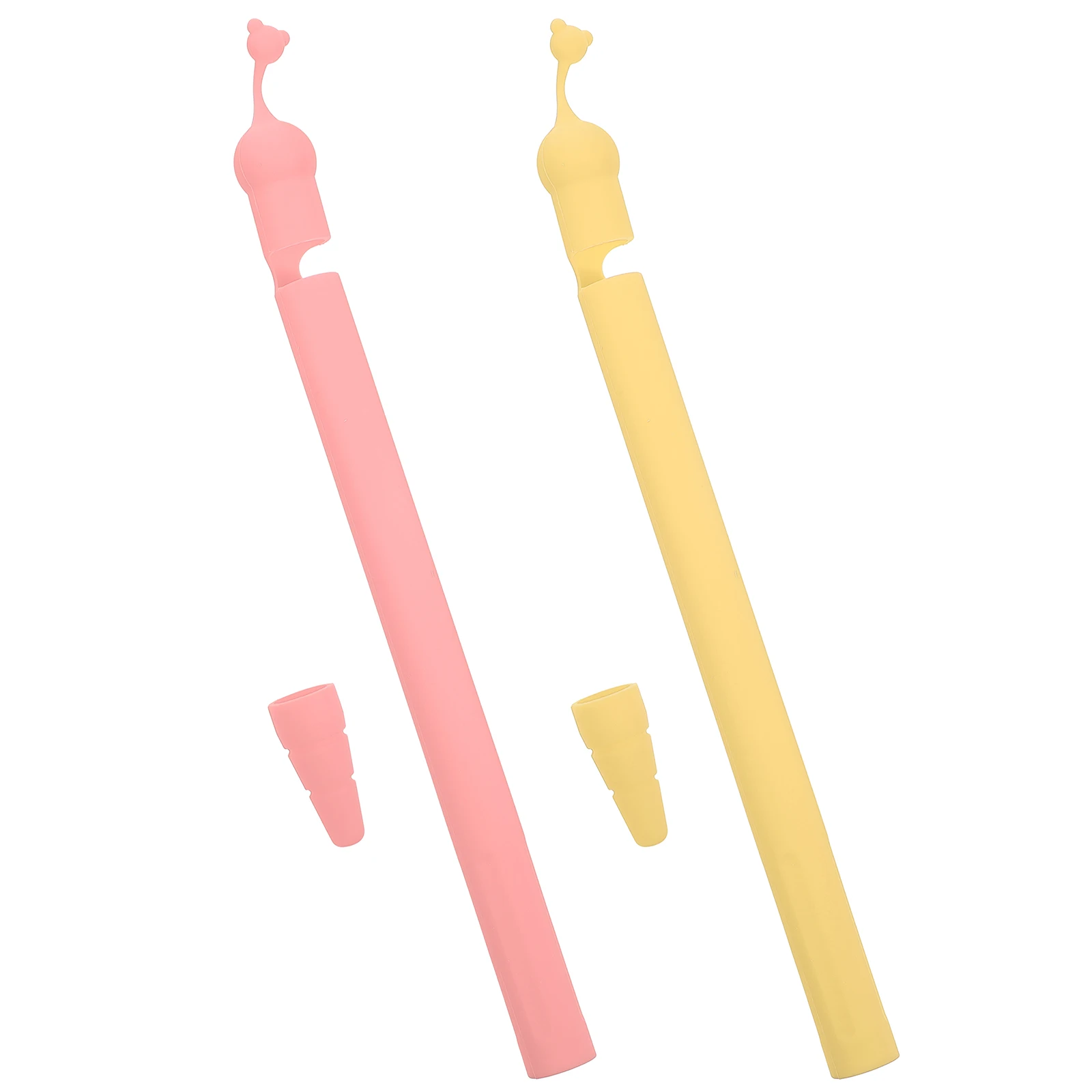 

2 Pcs Protective Pen Case High Quality Silicone Pencil Sleeve Non Slip Durable Comfortable Writing Experience Anti Lost Cover