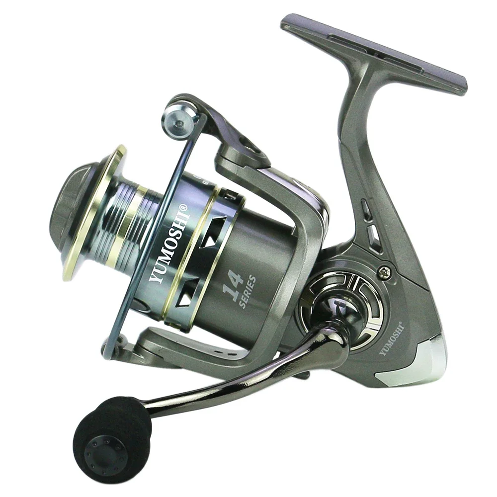 New 5.2:1 Spinning Fishing Reel Max Drag 12Kg Carp Fishing Reel 1000-7000 Aluminium Spool Spinning Saltwater Wheel Pesca