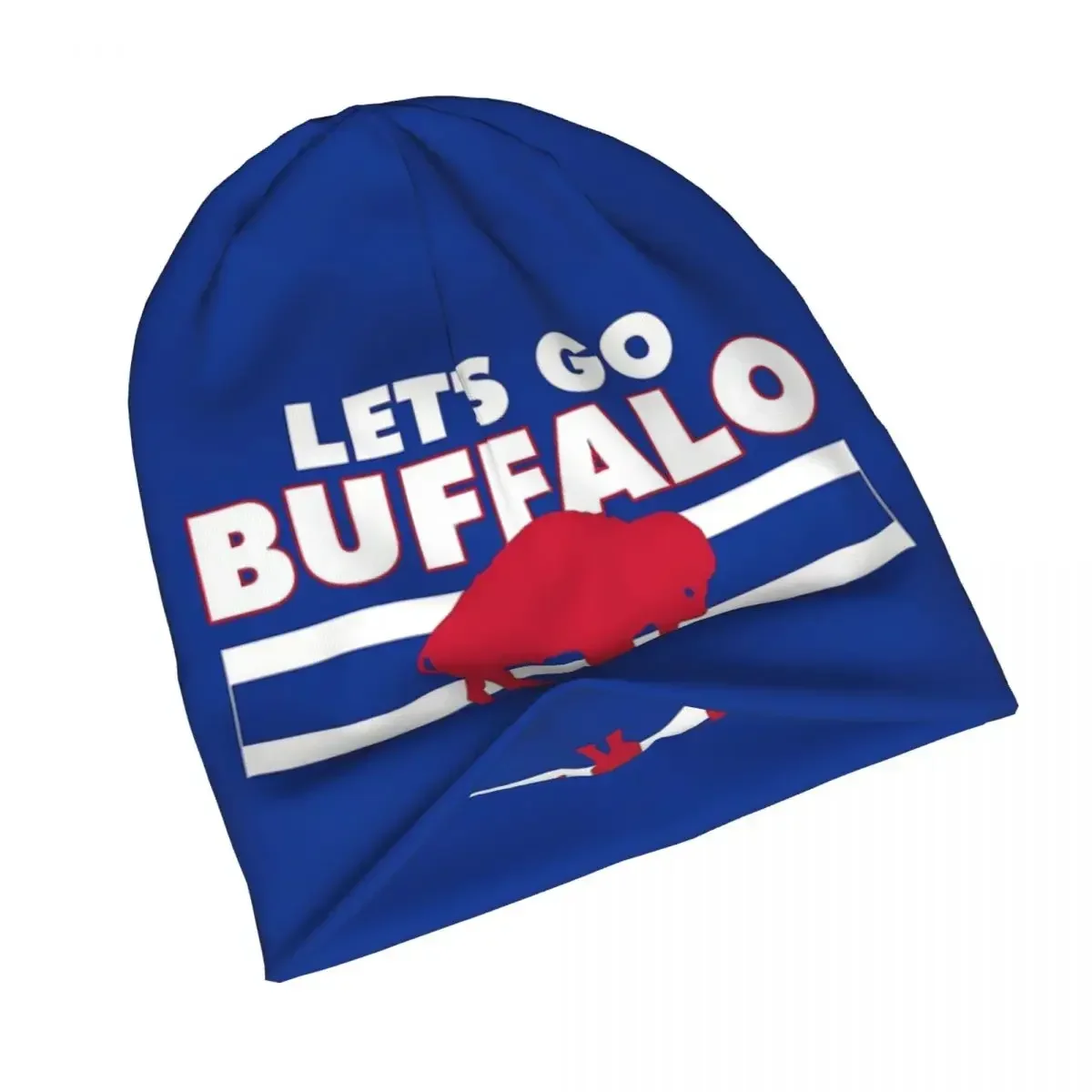 Let's Go Buffalo Warm Knitted Cap, chapéu Hip Hop Bonnet, gorros ao ar livre para homens e mulheres, outono e inverno