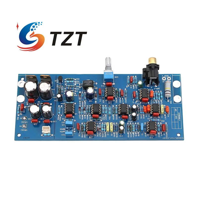 

TZT Профессиональный сабвуферный фильтр, плата предусилителя NE5532x8, операционный усилитель, вход высокого/низкого уровня с регулировкой усиления