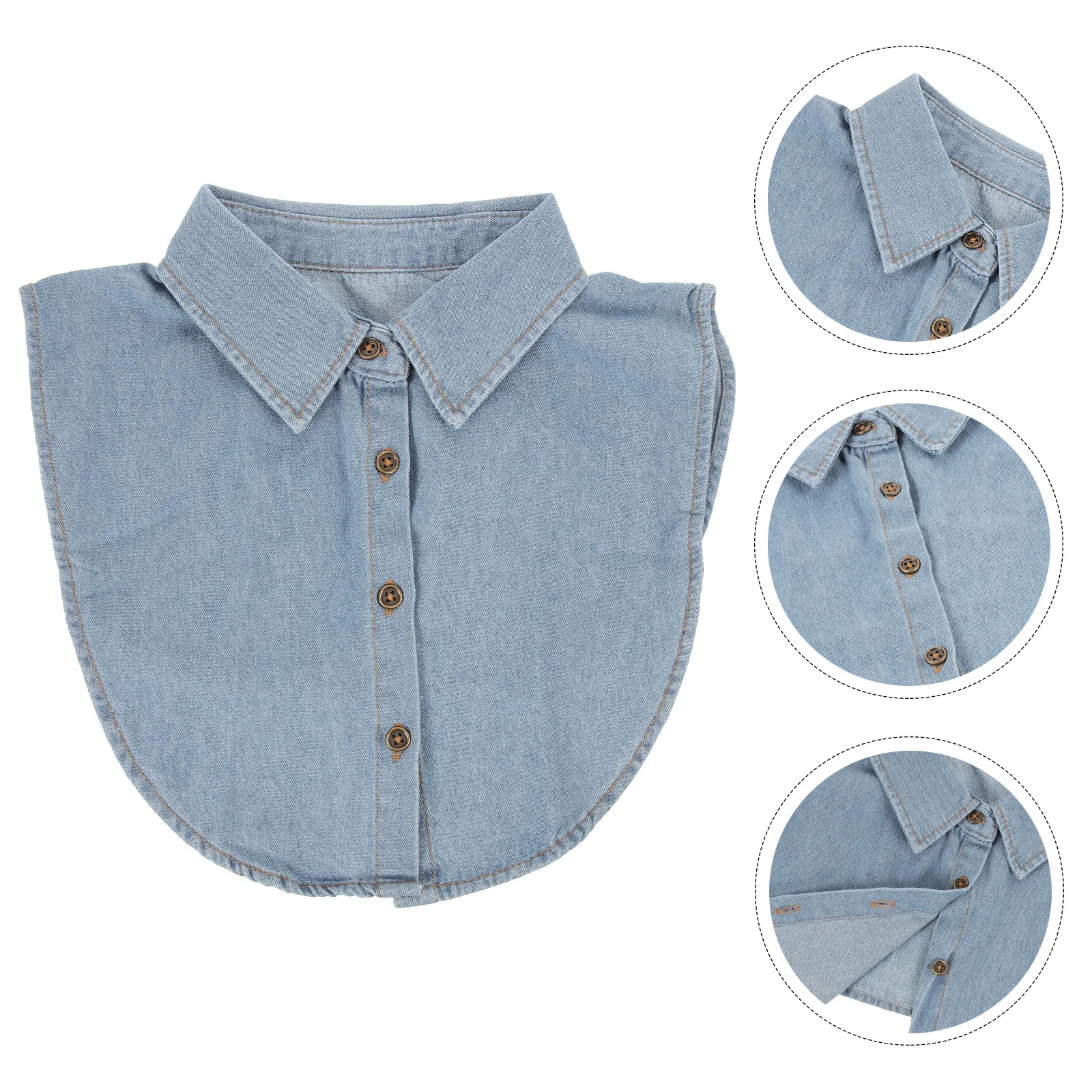 

Elegant Detachable False Collar for Women Fashion Cowboy Element Collar Ideal Gift for Valentine Christmas Birthday