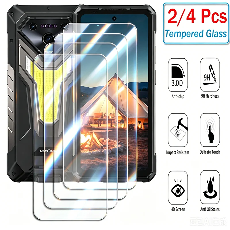 2-4PCS 9H HD Tempered Glass For Ulefone Armor 34 Pro+ Armor34Pro Armor34 34Pro Plus  Screen Protector Cover Film