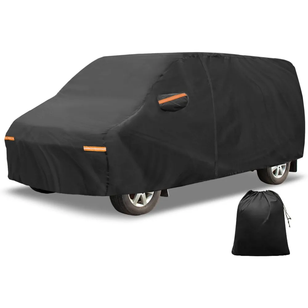 

Car Cover Outdoor Waterproof Sun Rain Snow Hail Protection with Left Side Door Zipper 210D-PU for Ford E-Series