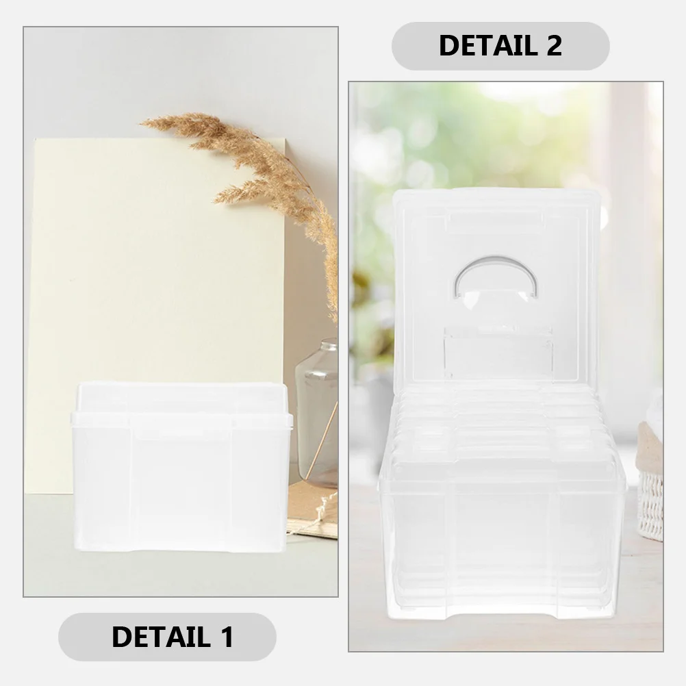 Boîte de Rangement Multifonction pour Photos, Conteneur en Plastique pour Cadres