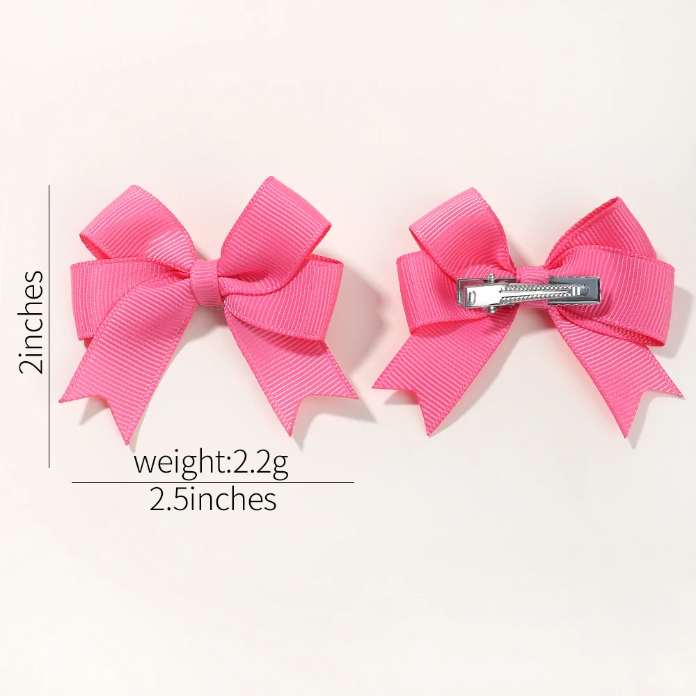 10Pcs/Set Colorful Ribbon Bowknot Hair Clip for Baby Girl Handmade Mini Hairpins Barrettes Headwear Children Hair Accessories