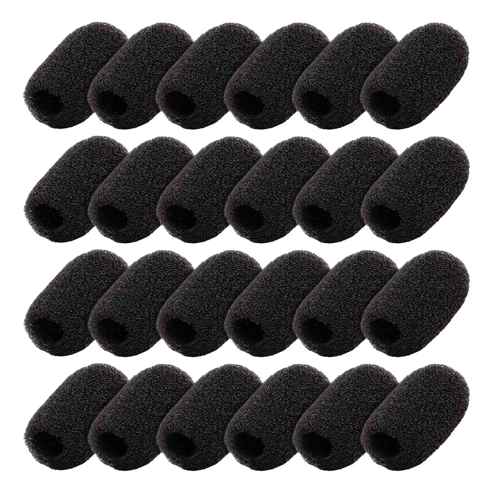 M16K24Pack Mini mousse pare-brise revers casque Microphone éponge Mini mousse couverture bouclier Protection pour Lavalier et revers micro