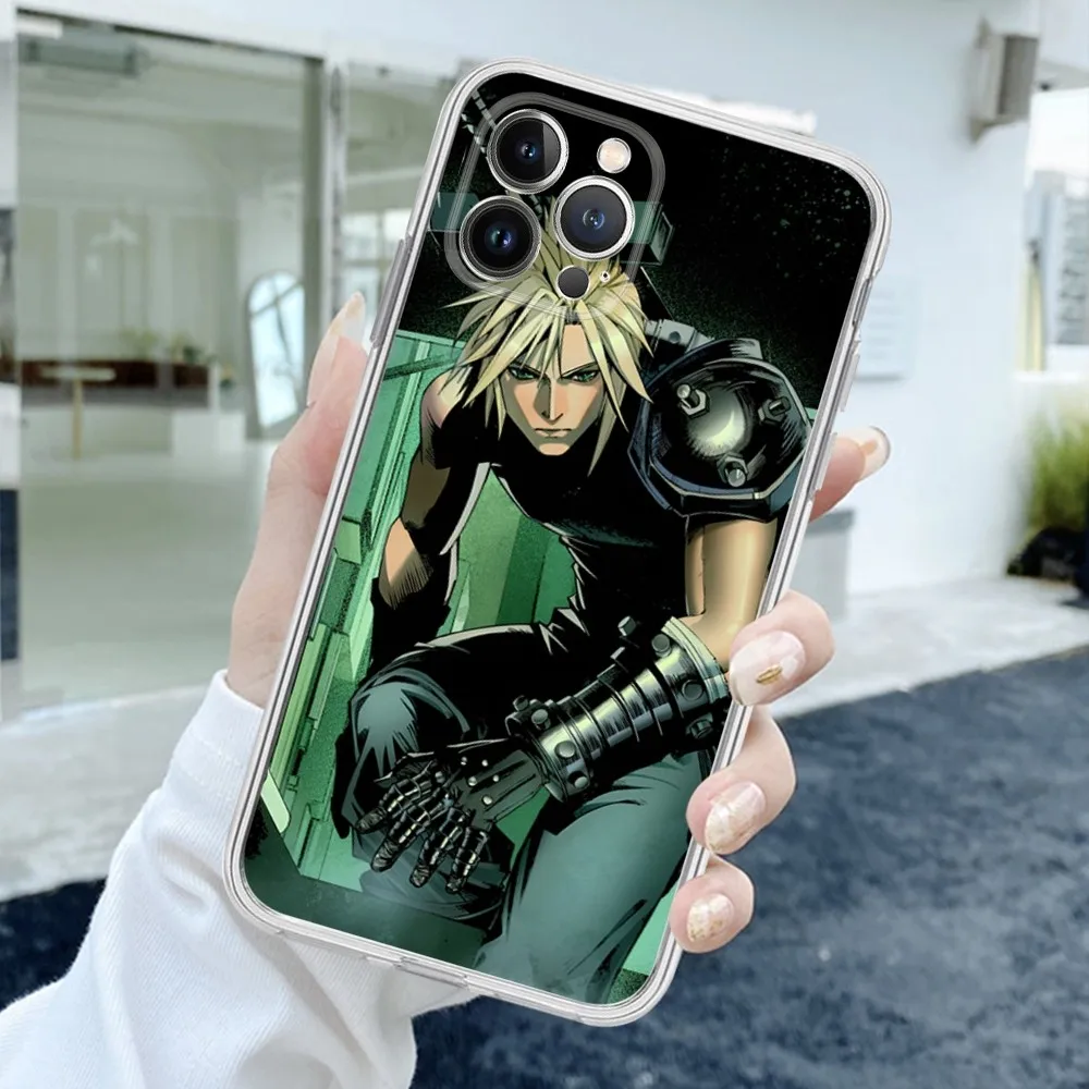 Cloud Strife Phone Case For iPhone 15 14 13 12 Mini 11 Pro XS Max X XR SE 6 7 8 Plus Soft Silicone Cover