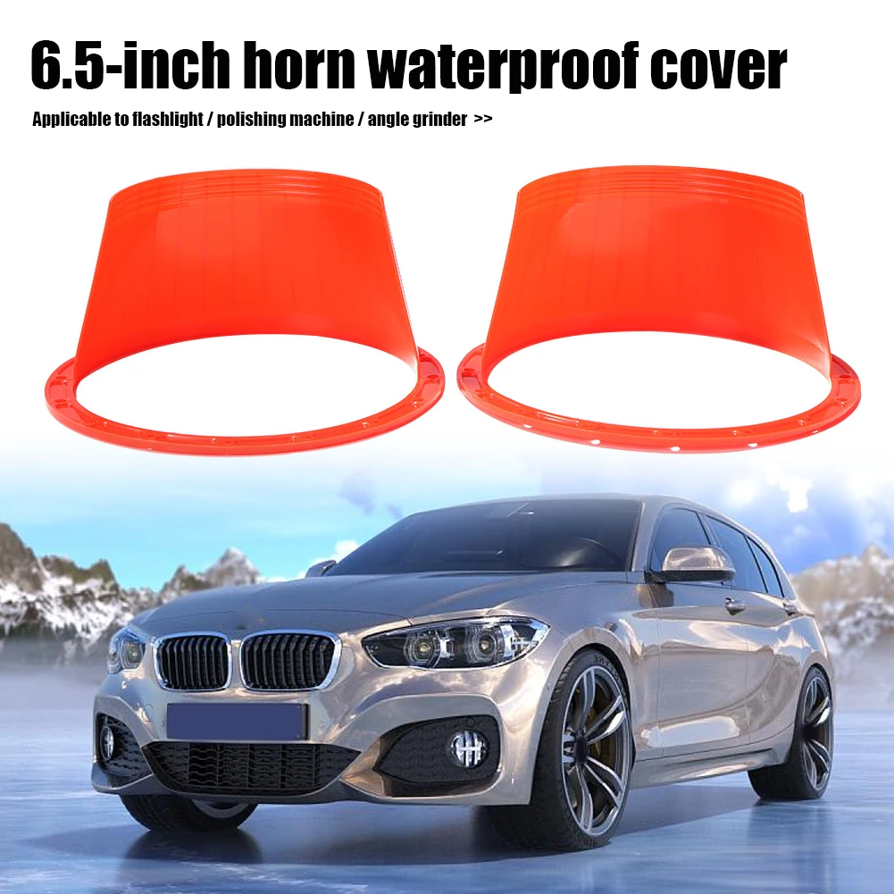 2Pcs 6.5Inch Universal Speaker Soft Waterproof Cover Car Audio Refit Speaker Waterproof Cover Rust Protector Pad