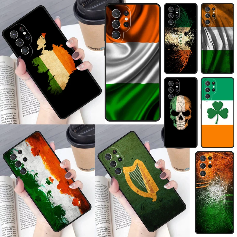 Ireland Irish Flag Cover For Samsung Galaxy S23 Ultra S22 S20 S21 FE S8 S9 S10 Plus Note 10 20 Ultra phone Case