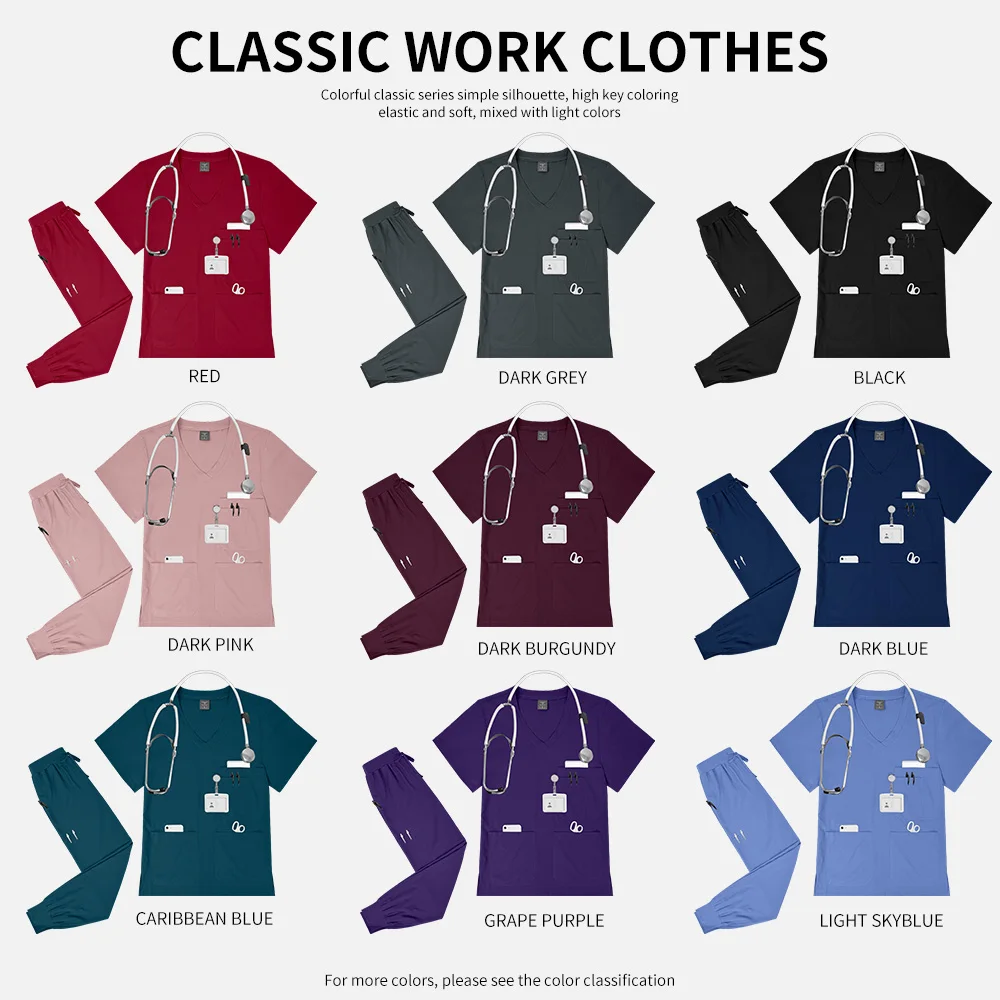 Niaahinn Zahnmedizin, Arzt, Krankenschwester, Uniformen, Krankenhaus-Pflege-Sets, schnell trocknende Peeling-Sets für Zahnkliniken mit großen Paketen für Frauen