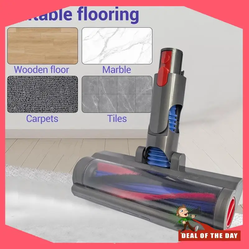 Entrega em 24 horas para Dyson V7 V8 V10 V11 V15 Cabeça de acionamento direto com faróis LED Acessórios de vácuo