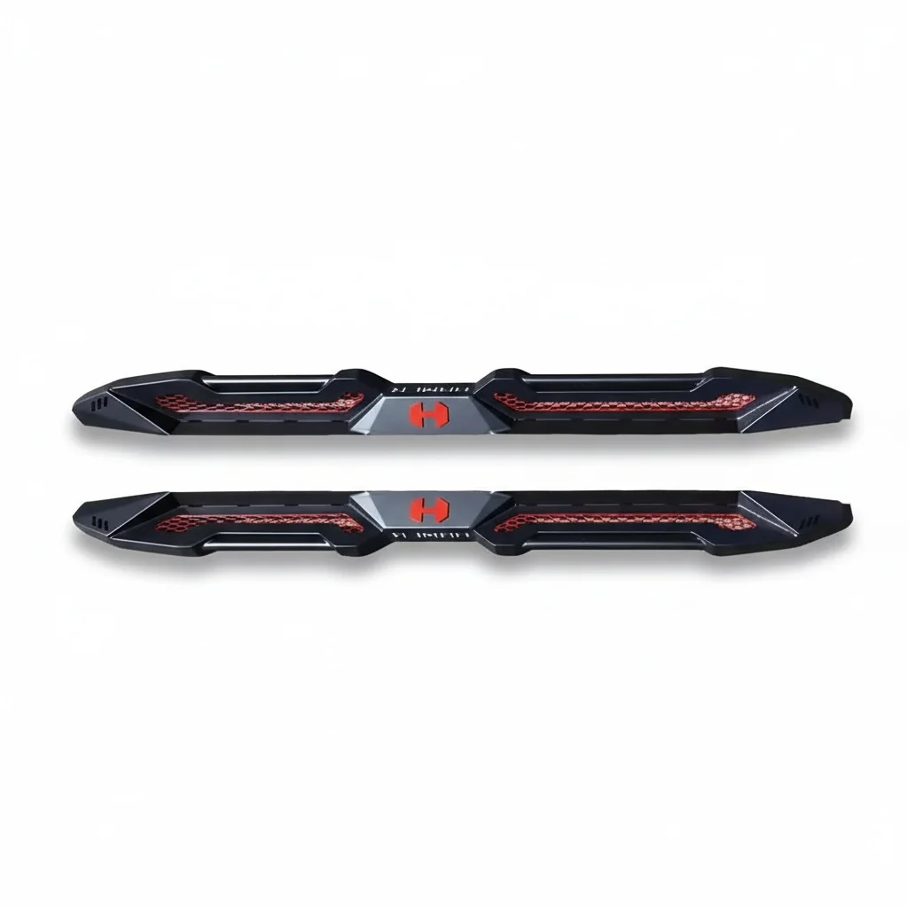 

Steel Side Steps, Powder-coated Black Heavy-duty Running Boards for Ford Ranger T6-T9, Raptor, Toyota REVO, Anti-slip Nerf Bars