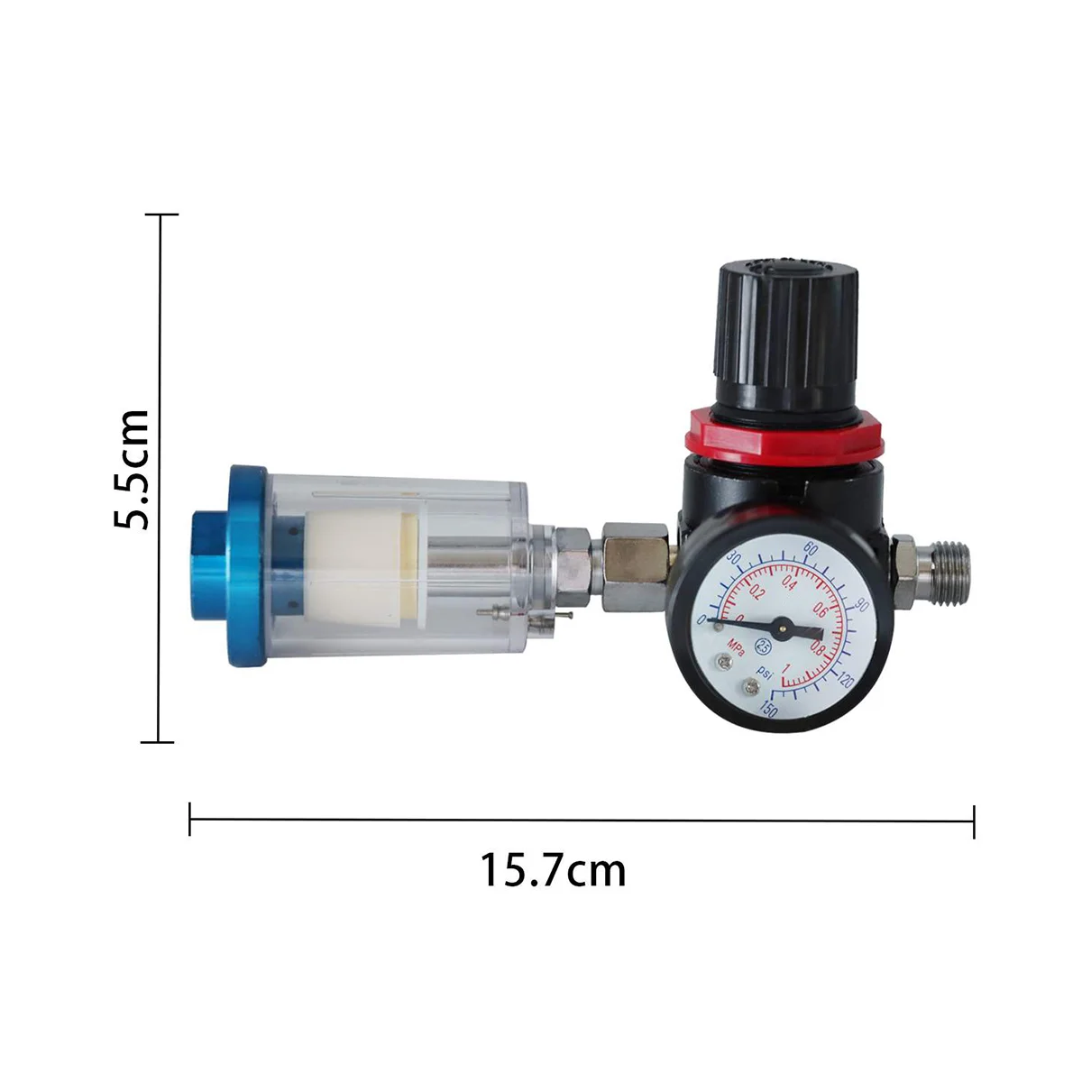 HVLP-Jauge de pression d'air pour pulvérisateur, mini séparateur de filtre à air en ligne, Sochi Sochi, 1/4 po