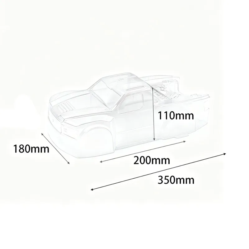 

A63T-For 1/14 Scale Baja1000 ARRMA MOJAVE Compatible RC Car Upgrade Replacement Body Kit