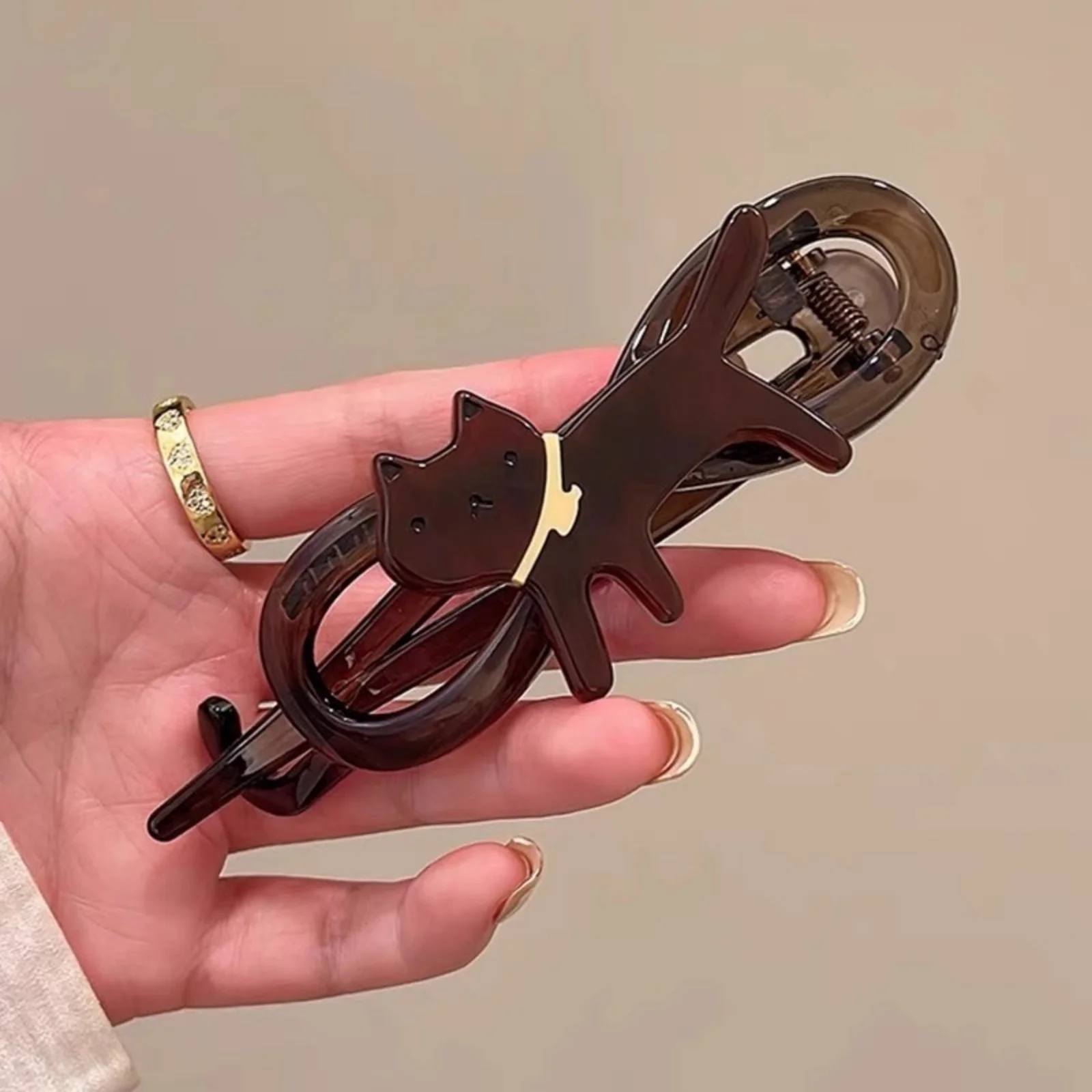 1 Stück süße Katzen-förmige Haarklammern, trendiges Tier – Design-Haarschmuck für Frauen, perfekt für stilvolle Frisuren – Detail 3