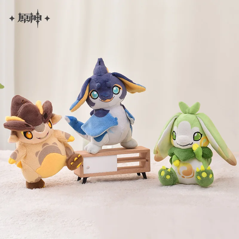 Kawaii Genshin Impact Figure Blaze To Natlan Series Young Loong Plush Pendant Koholasaurs Tepetlisauri Plush Toy Birthday Gift