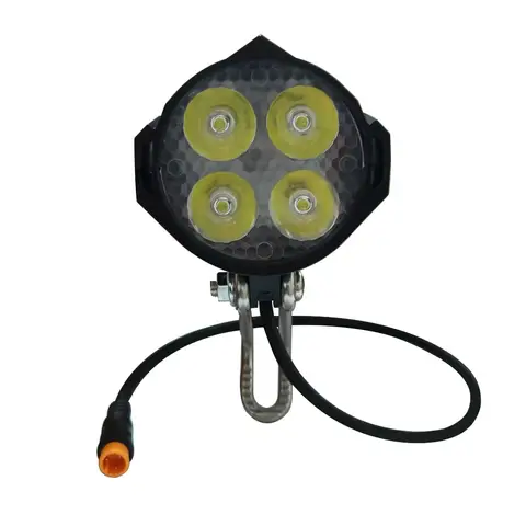 Ebike LED 라이트 전기 자전거 헤드라이트 키트, 경적 포함 전방 후방 램프, 산악 자전거 액세서리, 자전거 조명, 36V, 48V