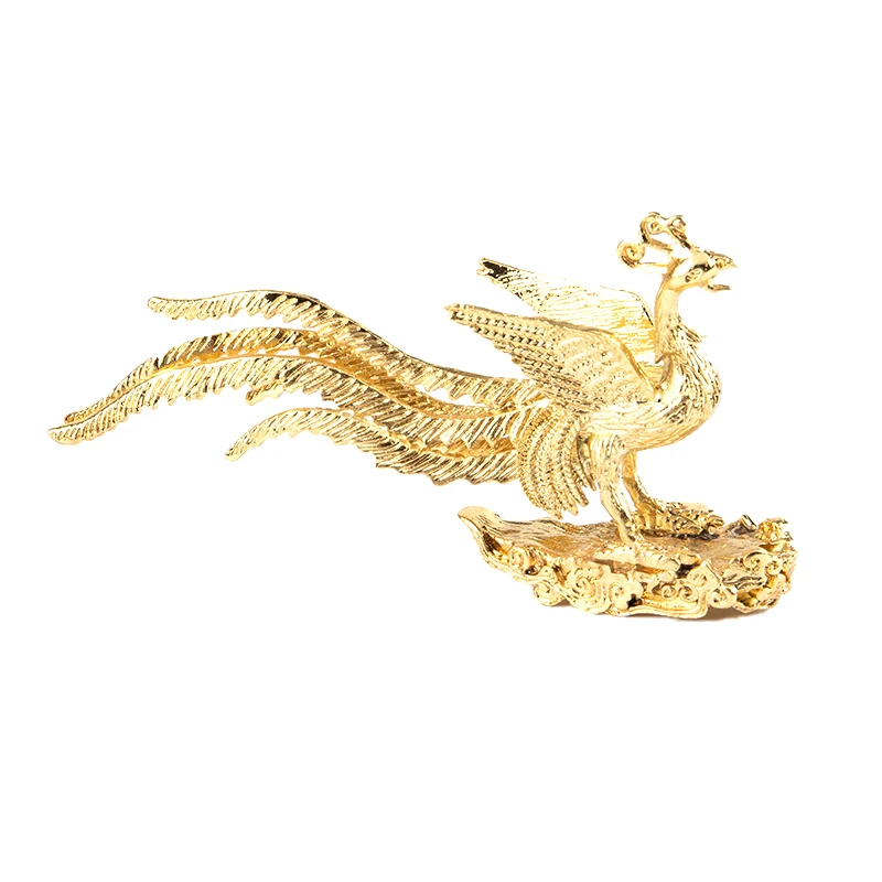 1PC Creative Gold Phoenix Statue Incense Stick Holder Home Decor Accessories Mini Portable Incense Burner