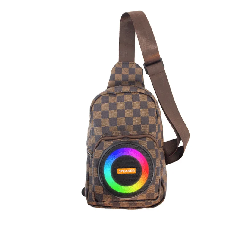 حقيبة ظهر خارجية مكبر صوت بلوتوث سعة كبيرة قابلة لإعادة الشحن ومقاومة للماء للمشي لمسافات طويلة وركوب الدراجات وحقيبة مكبر الصوت