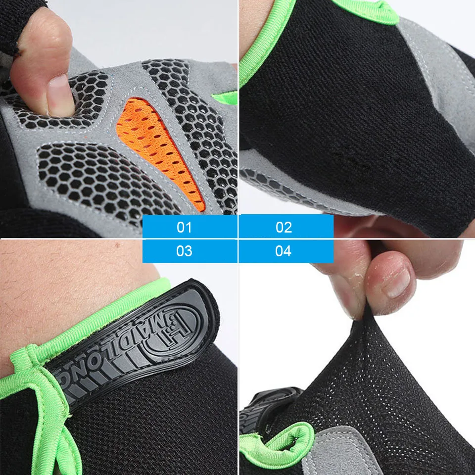 GTUBIKE Half Finger Functional Gloves Breathable Non-slip Outdoor Sports Climbing Cycling Fitness Gloves For Men And Women image 4