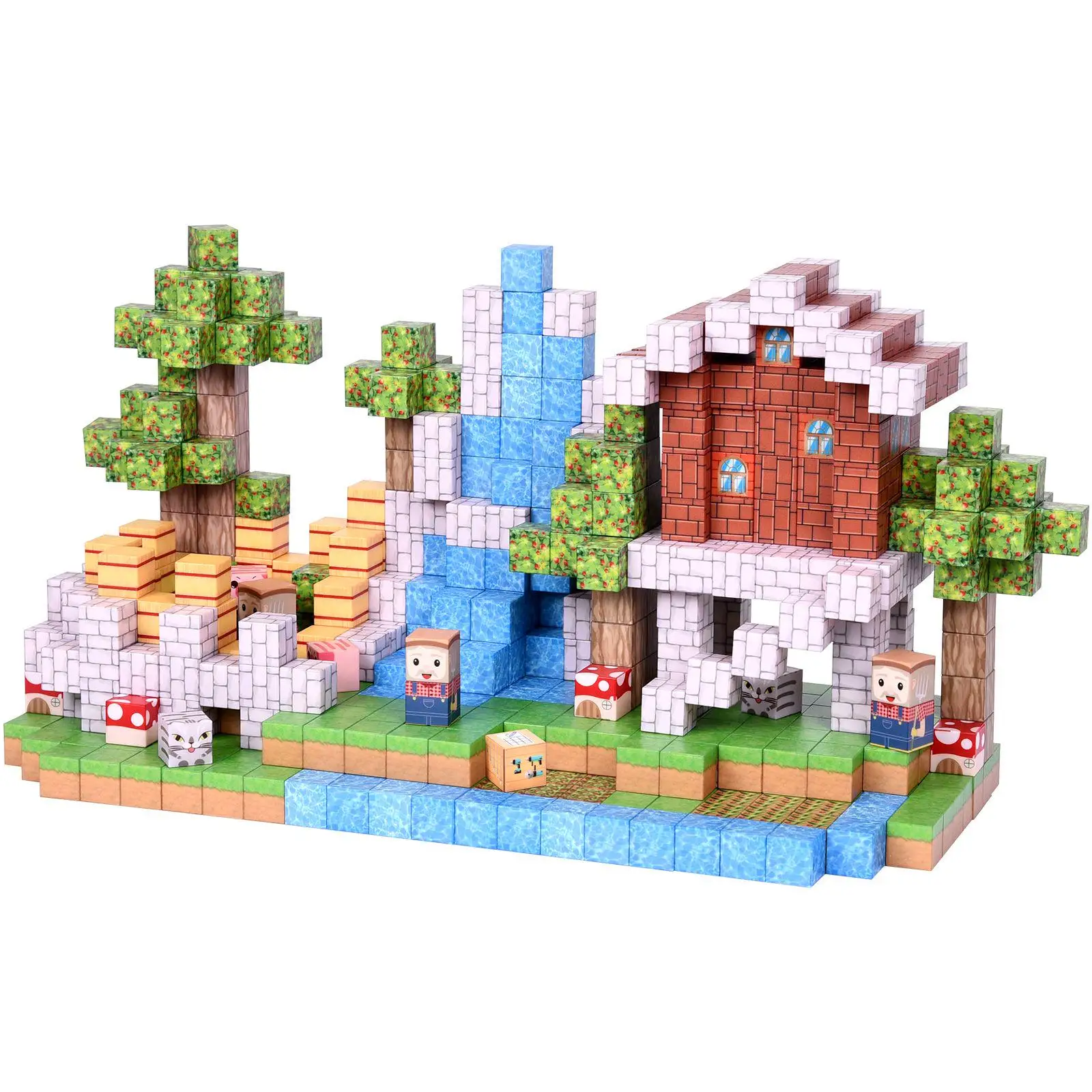 2025 Custom1pc 100-PCS لعبة كتل مغناطيسية |   ألعاب حسية من STEM Montessori، بناء مجاني بألوان زاهية للأطفال من سن 3 سنوات فما فوق، مميز