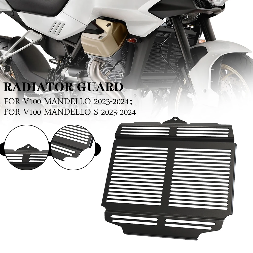 

Motorcycle Accessories Aluminum Radiator Grille Grill Guard Cover Protector Protection For Moto Guzzi V100 Mandello S 2023 2024