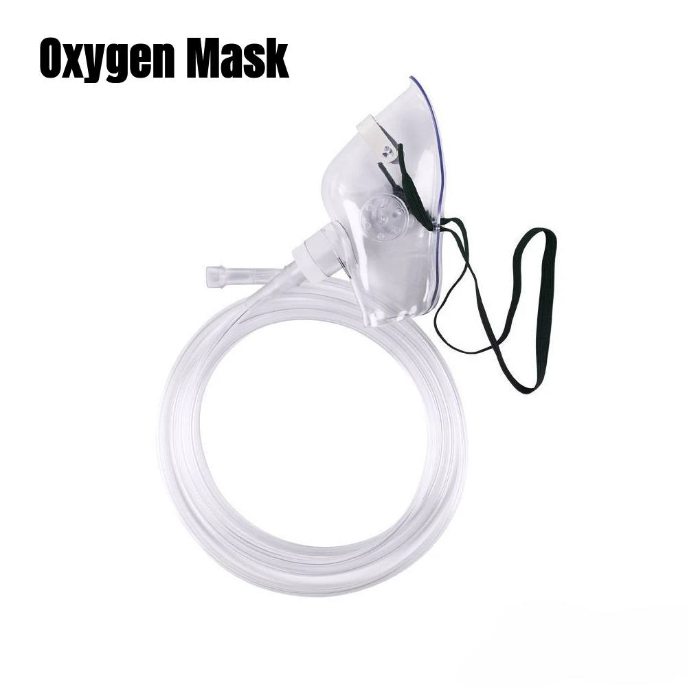 1Set Adult Oxygen Mask Disposal Oxygen Concentrator Adult Atomization Mask for Medical Home Use CPAP Transparent Accessories