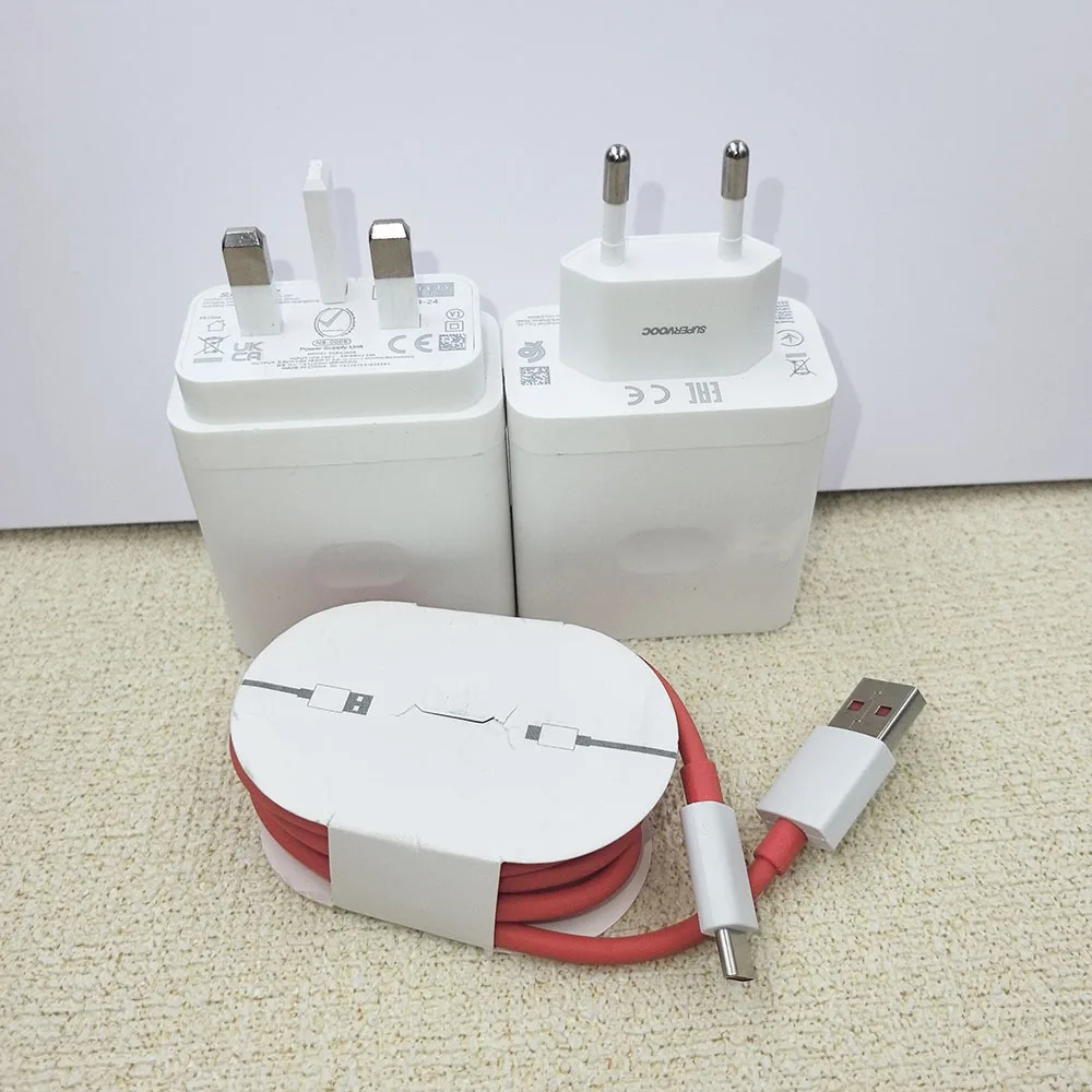 100W Oneplus Super Vooc/Dart Charger EU/UK Power Adapter 10A Fast Type C Cable For One Plus 13 12 11 10 Ace 5 3 2 Pro Nord 4 3
