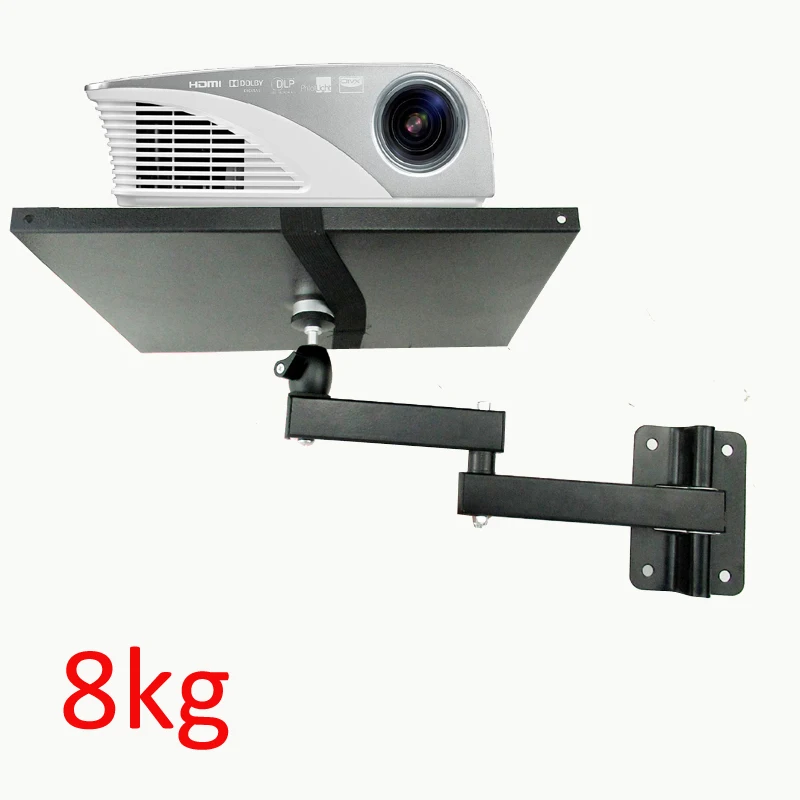 LCD-122PR-2 strong universal projector wall mount bracket full motion 360 rotate tilt  8kg with plate Flexible arm foldable