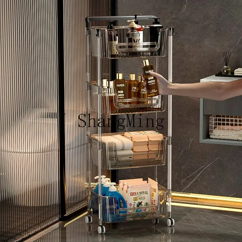 

ZYY toilet rack floor-to-ceiling bathroom toilet crevice storage rack multi-layer trolley