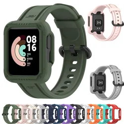 For Xiaomi Redmi Watch / Watch 2 Lite / watch2 / Horloge 2 Silicone Watchband Strap Band + Protective Case Cover For Poco watch