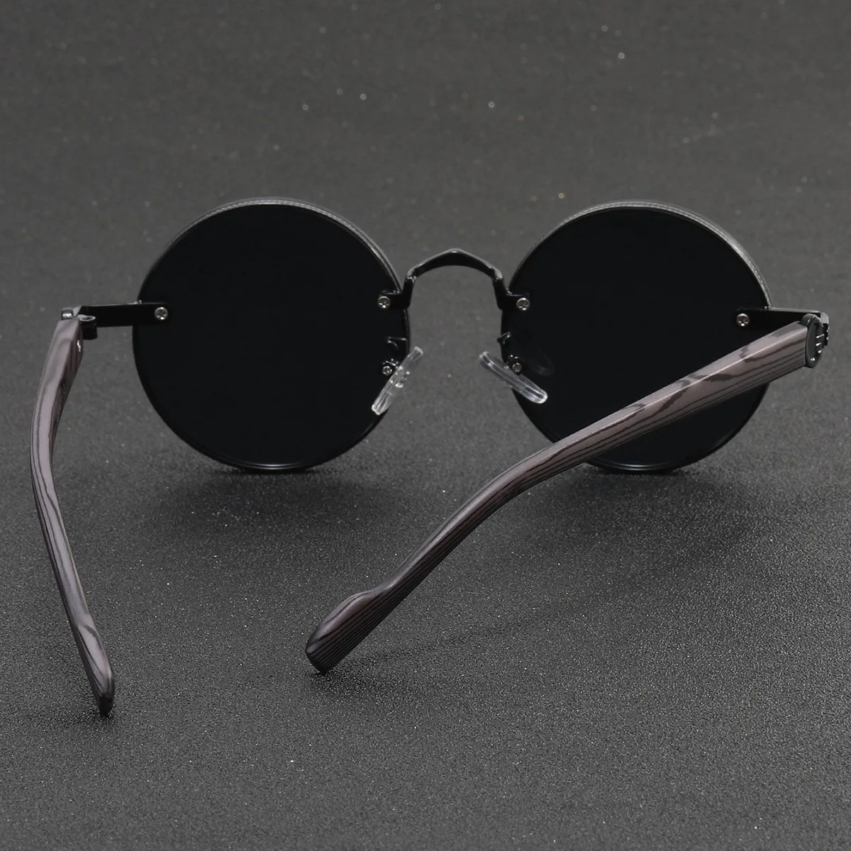2025 Modische Neue Retro Runde Metallrahmen Punk-Sonnenbrille, Vielseitige Personalisierte Herren-Sonnenbrille – Detail 3