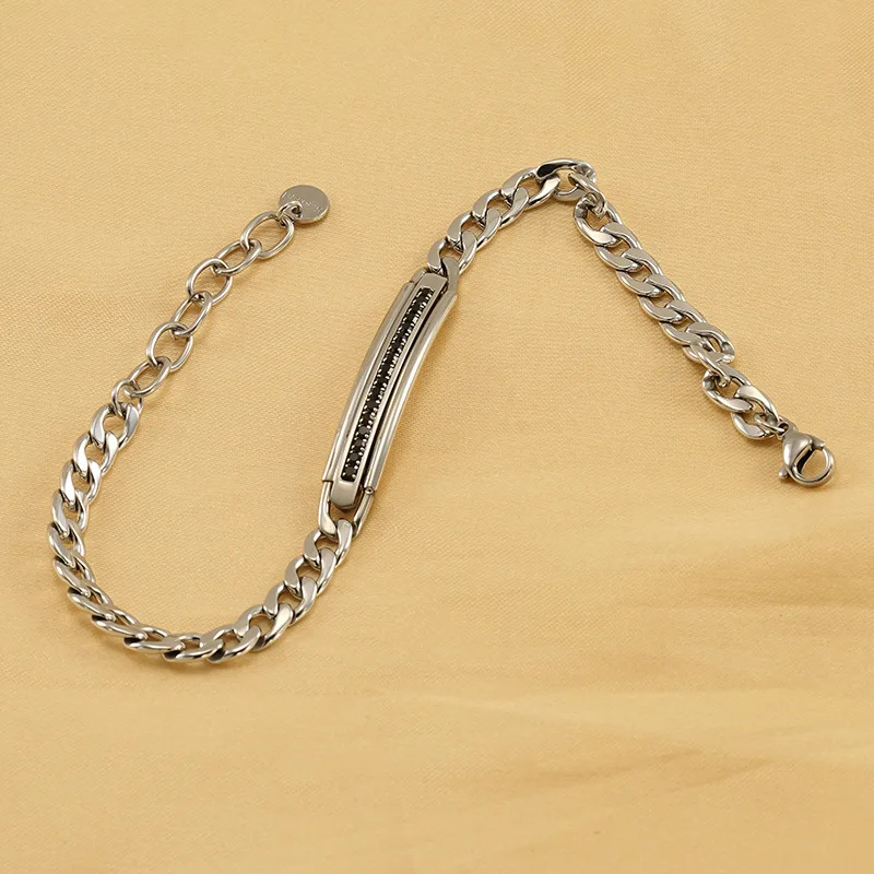 Titanium Steel Cuban Chain Bracelet for Men Women Not Fade Hip Hop Jewelry Fashion Gift