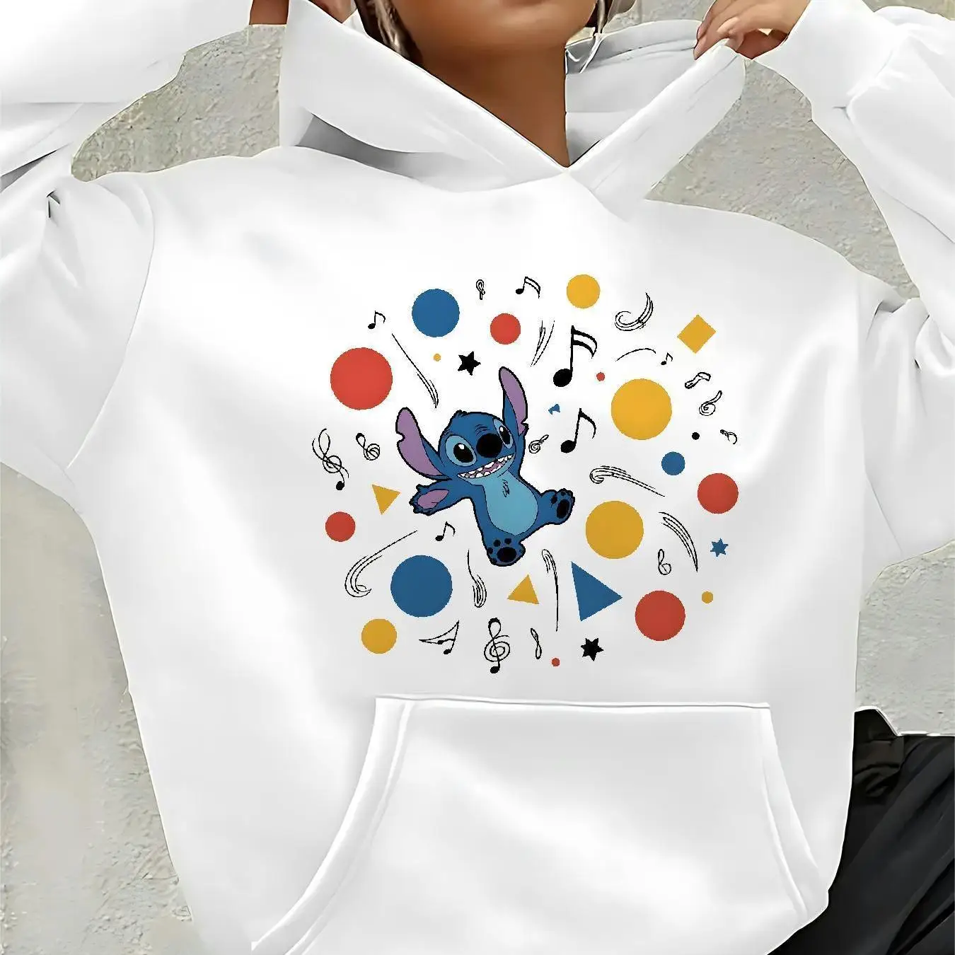 

Women Disney Stitch Hoodies Fashion Oversized Streetwear Unisex Sweatshirts Autumn and Winter Fleece Casual Versatile