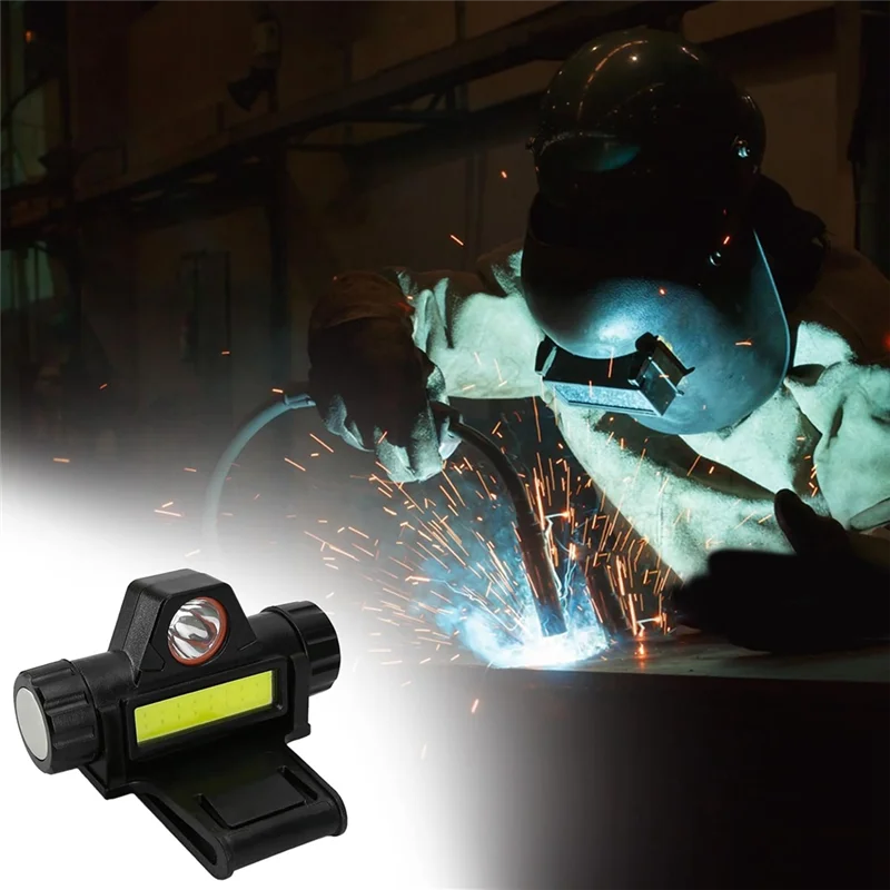 Luz recarregável para capacete de soldagem ABKY com farol versátil e lanterna para escurecimento automático e farol forte