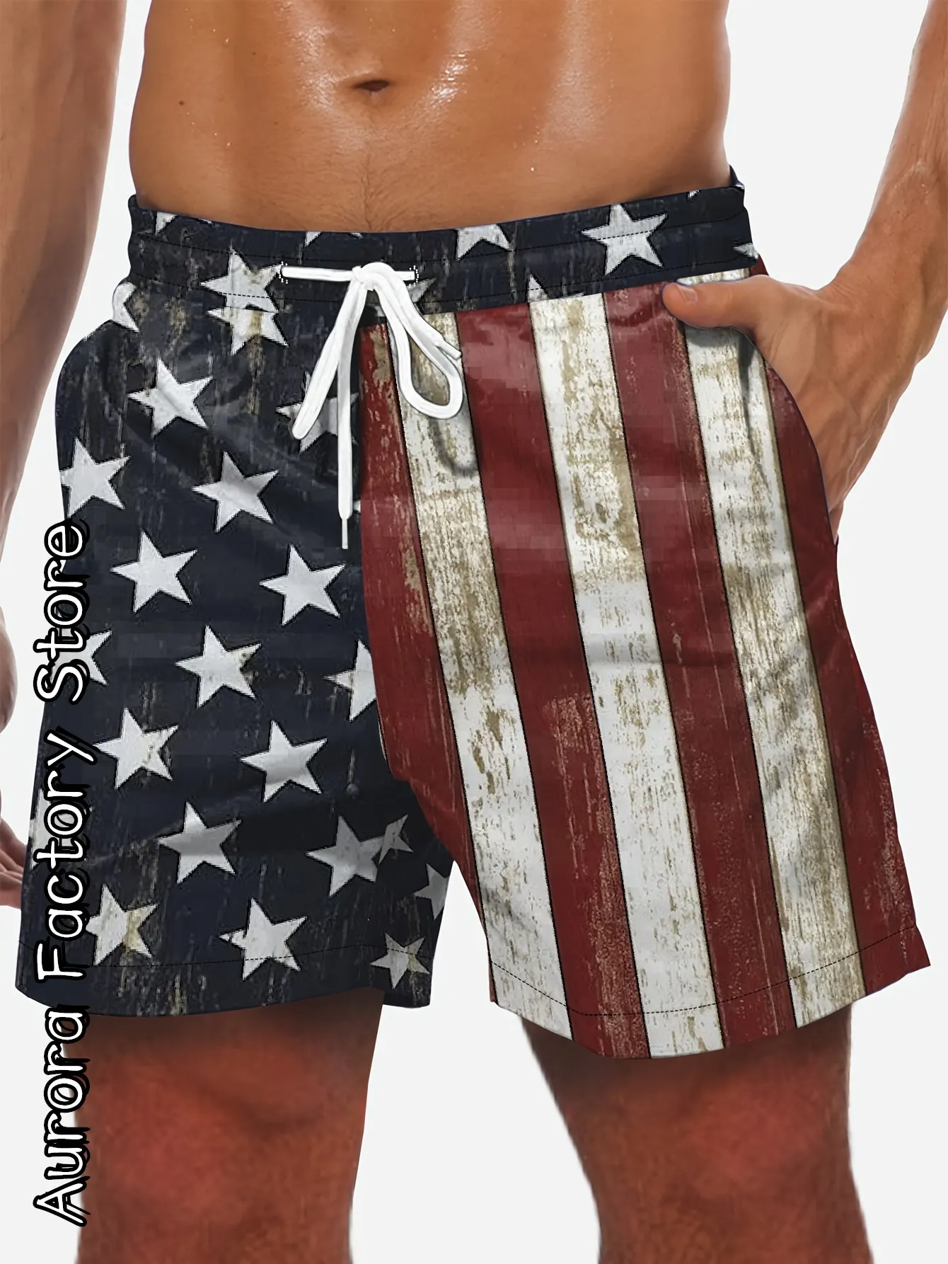 Summer Men Fashion Trend Shorts American Flag Graphic Clothing Boys Kids Casual Hawaii Vacation Shorts Male Stylish Beach Shorts