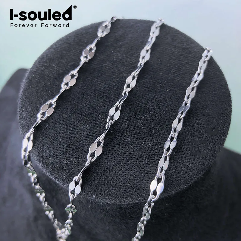 4.2mm pure titanium TA1 lip chain, light luxury, plain chain, fashionable, simple, skin friendly, waterproof, lightweight