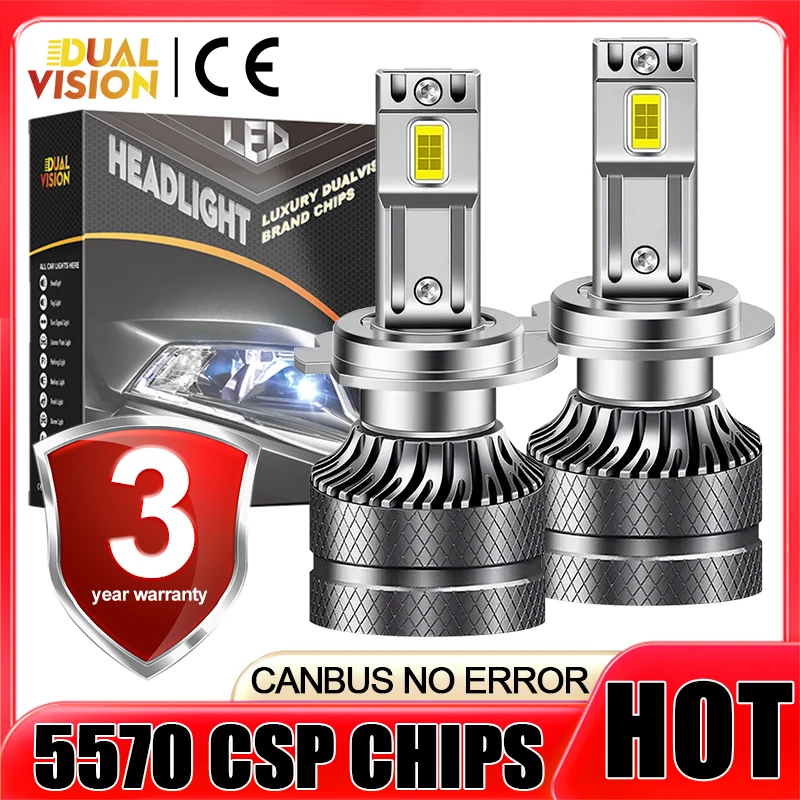 

4800W 4800000LM H7 H4 LED Canbus H1 H8 H9 H11 9005 9006 HB3 HB4 9012 Hir2 Светодиодная автомобильная фара 2 шт. CSP 6000K Автоматическая противотуманная лампа 12 В