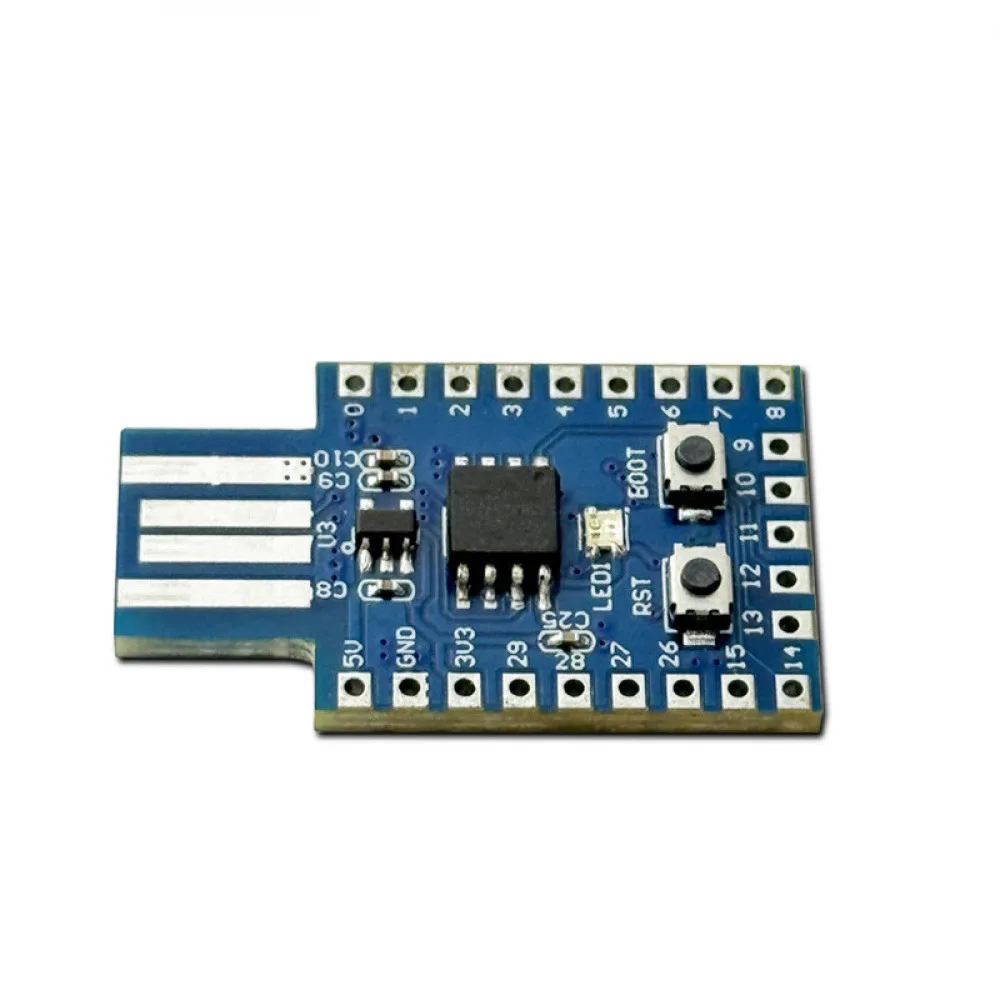 RP2040 USB Type-A Development Board 4MB Flash Microcontroller 2mm PCB Board Support MicroPython On-Board USB-A Male Port Compact