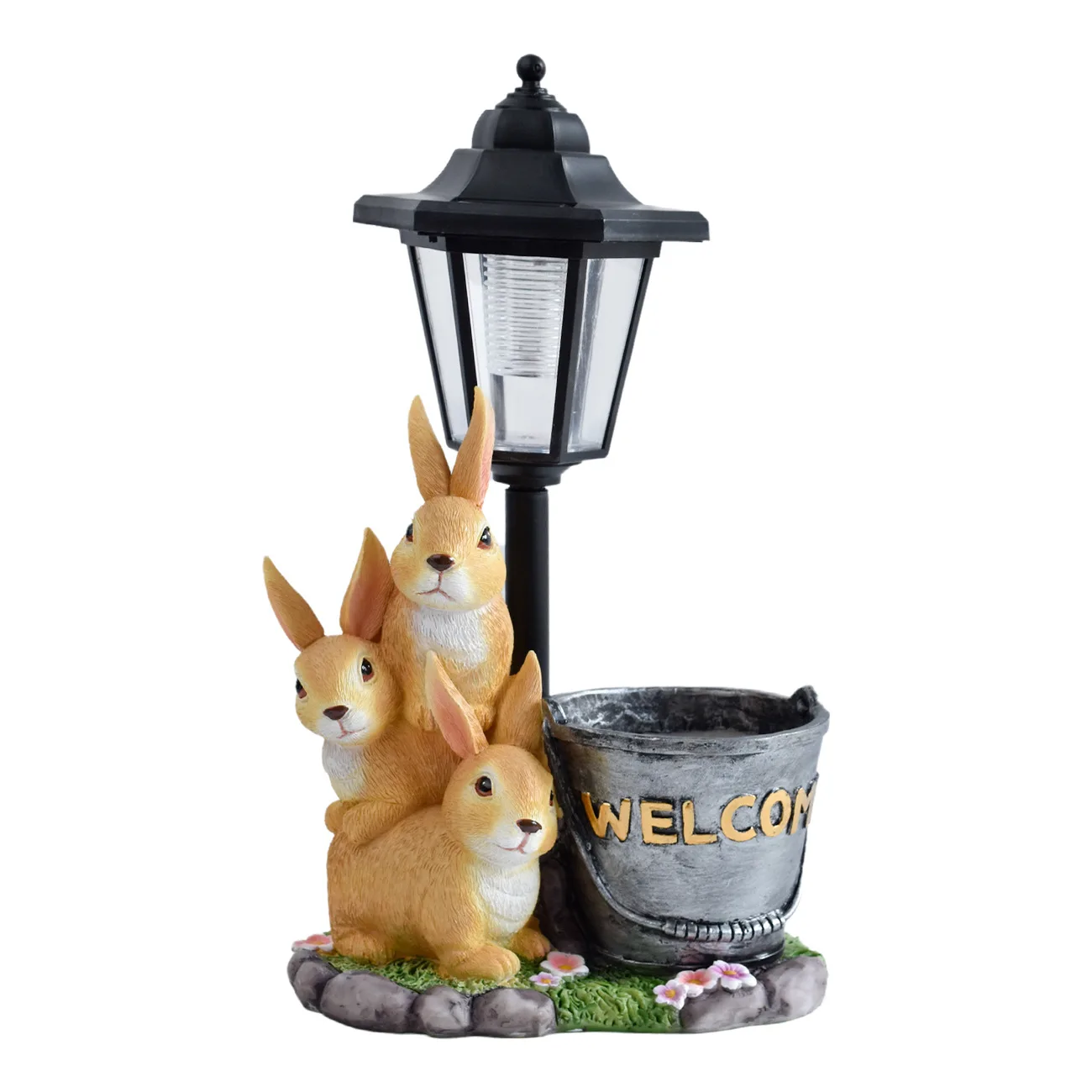 New rabbit solar garden light ornament garden balcony succulent flower pot landscape bonsai flowerware view 2