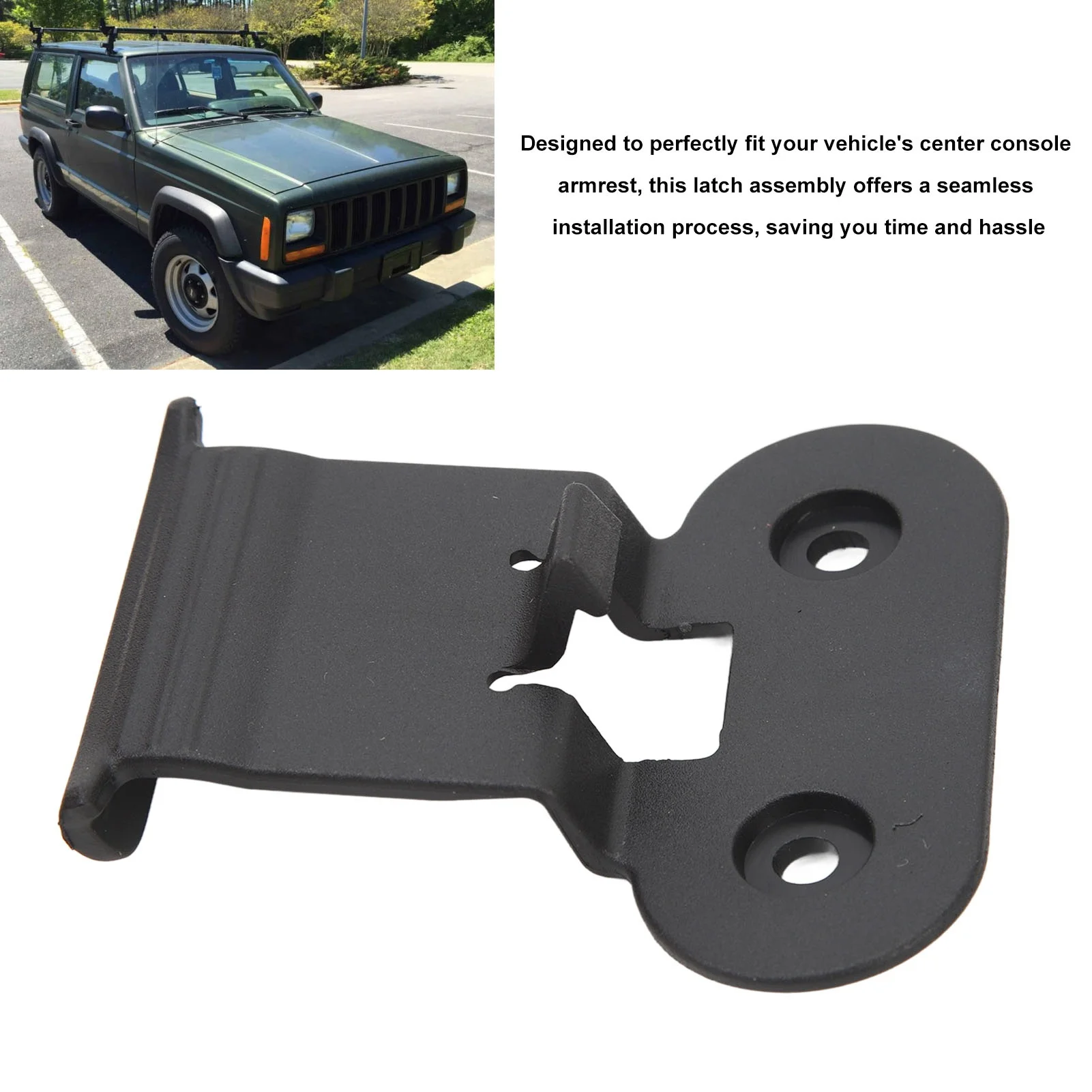F2 Center Console Armrest Lid Latch 55037537AA Arm Rest Floor Console Lid Latch Assembly for Cherokee XJ 1997 to 2001