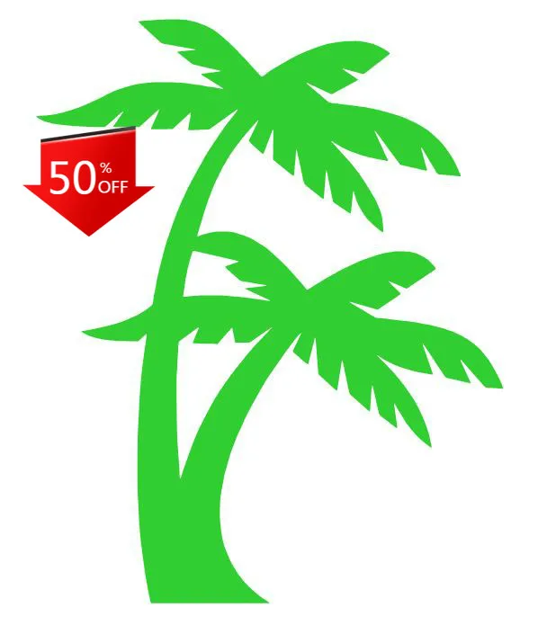 

PALM TREES BEACH OCEAN Funny Boat Window Truck Bumper Decoration Unique Aesthetic Retro