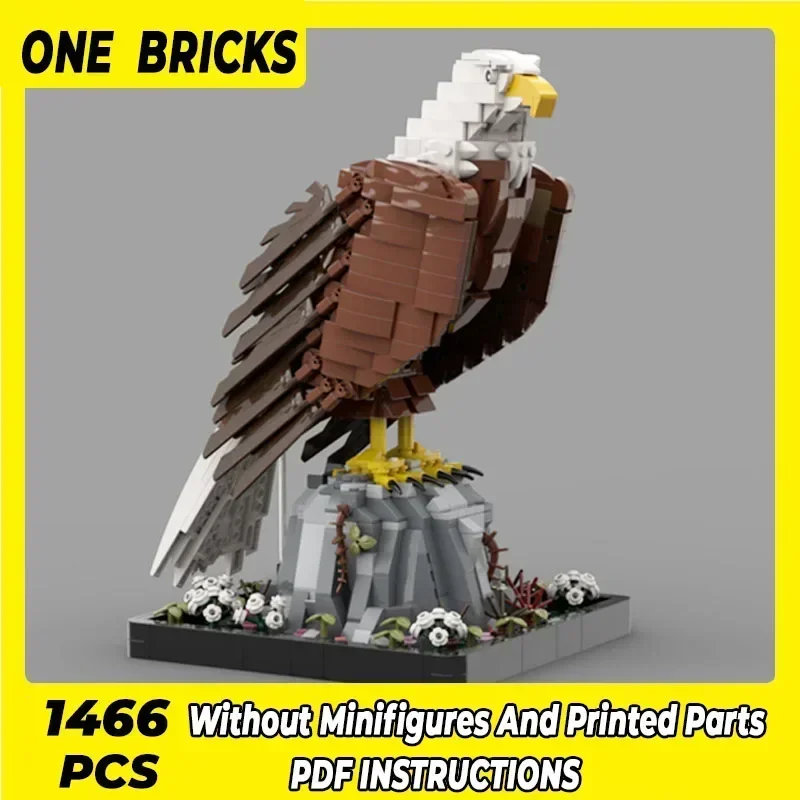 

Grassland Animal Model Moc Building Bricks Iconic Bird-Bald Eagle Technology Modular Blocks Gift Christmas Toy DIY Sets Assembly